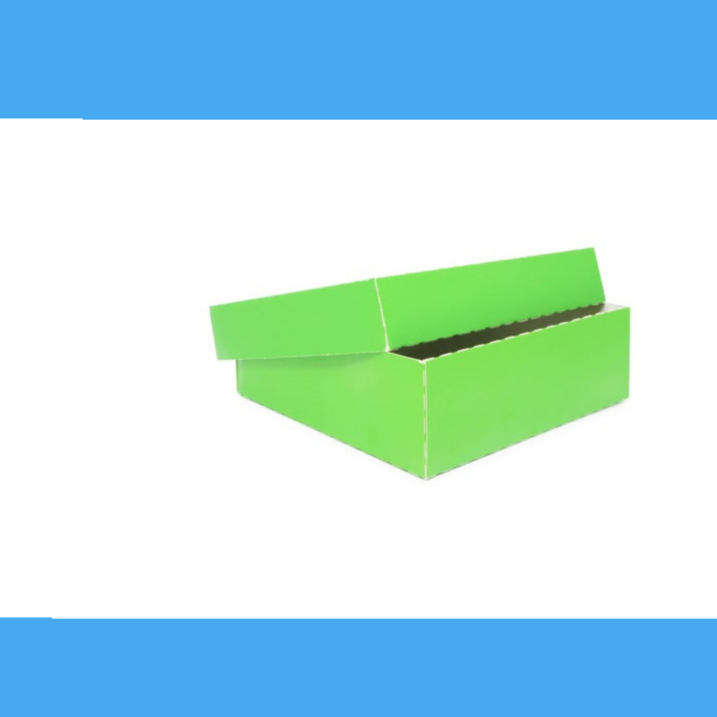 Two Pieces Box made with Material Reciclado - Green Color o PolkaDot